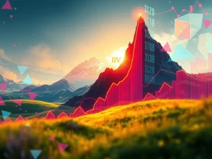 Chart depicting the explosive ILV price surge, highlighting the dramatic rise and market attention in cryptocurrency.