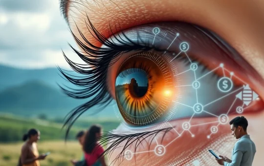 An iris scan technology enabling uncollateralized crypto loans to expand financial access in global underserved regions.