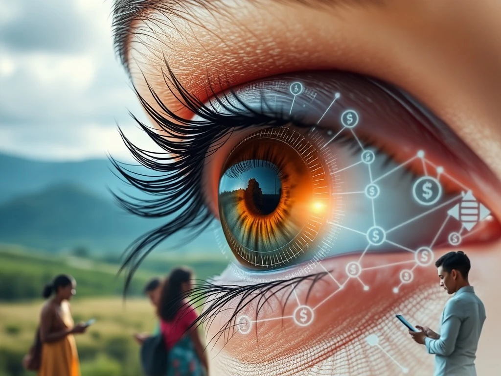 An iris scan technology enabling uncollateralized crypto loans to expand financial access in global underserved regions.