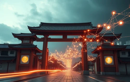 An illustrative image depicting Japan's slow crypto approval processes causing blockchain innovation to move offshore. Japan Crypto Regulation impacts global adoption.