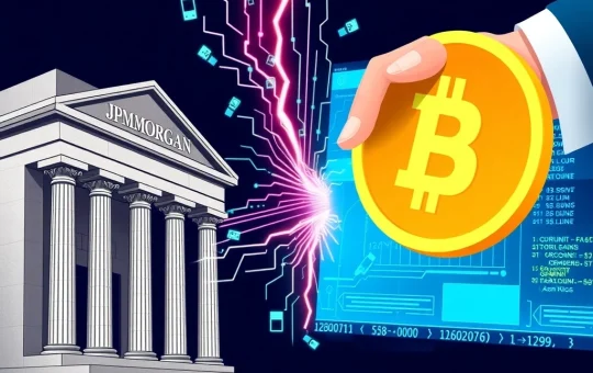 A visual representation of the escalating JPMorgan Gemini conflict, highlighting blocked data access and the struggle between traditional finance and crypto regulation.