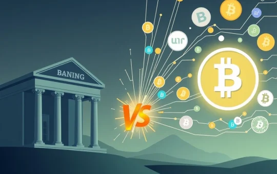 A visual metaphor of JPMorgan blocking Gemini's data access, highlighting the escalating data fees conflict in fintech.