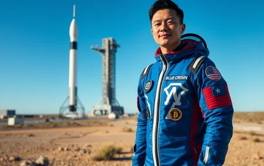 Justin Sun prepares for historic Blue Origin NS-34 space mission