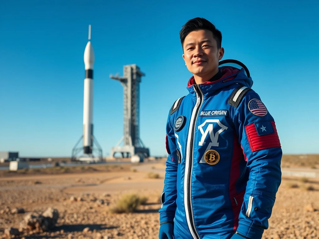 Justin Sun prepares for historic Blue Origin NS-34 space mission