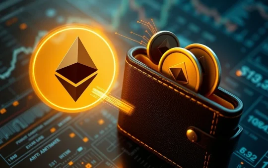 A visual representation of Justin Sun's substantial ETH withdrawal from Binance, illustrating its potential impact on Ethereum market liquidity.