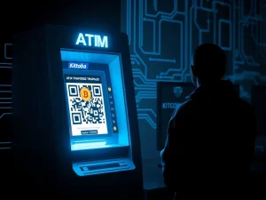 An illustration of Kitboga's innovative Bitcoin scam trap, showing a digital maze and frustrated scammers, highlighting effective scam prevention.
