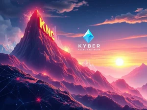 A chart showing the dramatic KNC price surge, highlighting the significant market momentum and growth of Kyber Network Crystal.
