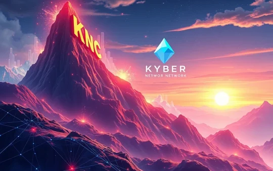 A chart showing the dramatic KNC price surge, highlighting the significant market momentum and growth of Kyber Network Crystal.