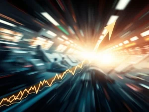 A chart showing LISTA's sudden 14.7% surge, symbolizing crypto volatility and speculative trading.