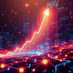 A vibrant chart showing MAV's dramatic crypto surge, illustrating the impact of institutional adoption and enhanced liquidity.