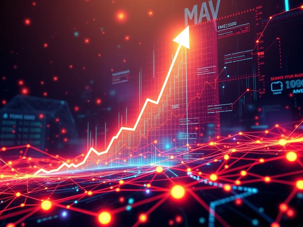 A vibrant chart showing MAV's dramatic crypto surge, illustrating the impact of institutional adoption and enhanced liquidity.