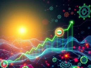 MAV price surge illustration showing rapid growth fueled by strategic crypto partnerships and decentralized governance advancements.