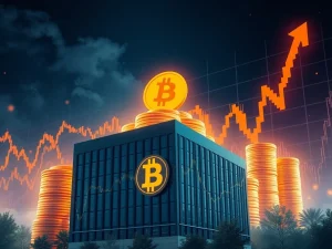 A visual depicting Metaplanet's impressive Bitcoin acquisition and the resulting surge in Metaplanet stock value, symbolizing strategic corporate Bitcoin holdings.