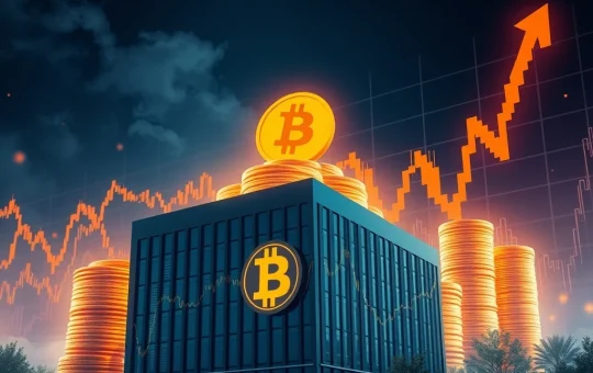 A visual depicting Metaplanet's impressive Bitcoin acquisition and the resulting surge in Metaplanet stock value, symbolizing strategic corporate Bitcoin holdings.