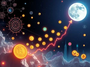 An explosive surge of moonshot tokens in the 2025 crypto market, driven by AI and DeFi trends.