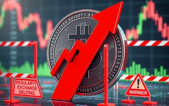 A visual representation of the MOVE token experiencing a drastic decline due to exchange delistings and regulatory scrutiny, symbolizing its liquidity crisis.