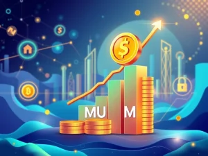 A graphic showing the rapid growth of Mutuum Finance presale, highlighting significant investment milestones and potential returns for MUTM token holders.
