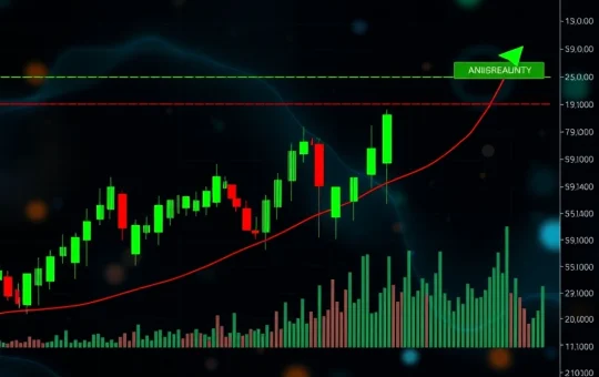 A dynamic chart showing Neiro Ethereum (NEIROUSDT) price surging upwards, with technical indicators like MACD and RSI confirming a bullish breakout, representing crypto technical analysis.