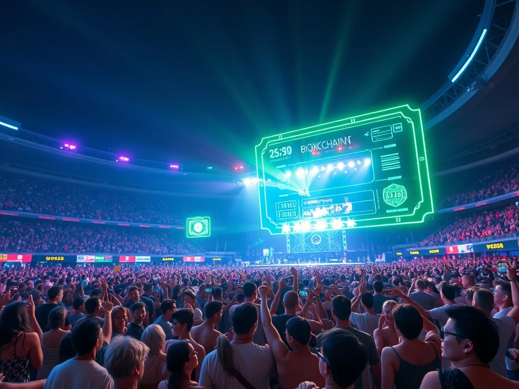 NEON Countdown festival attendees interacting with blockchain ticketing and NFT tickets, symbolizing a new era for Web3 events.