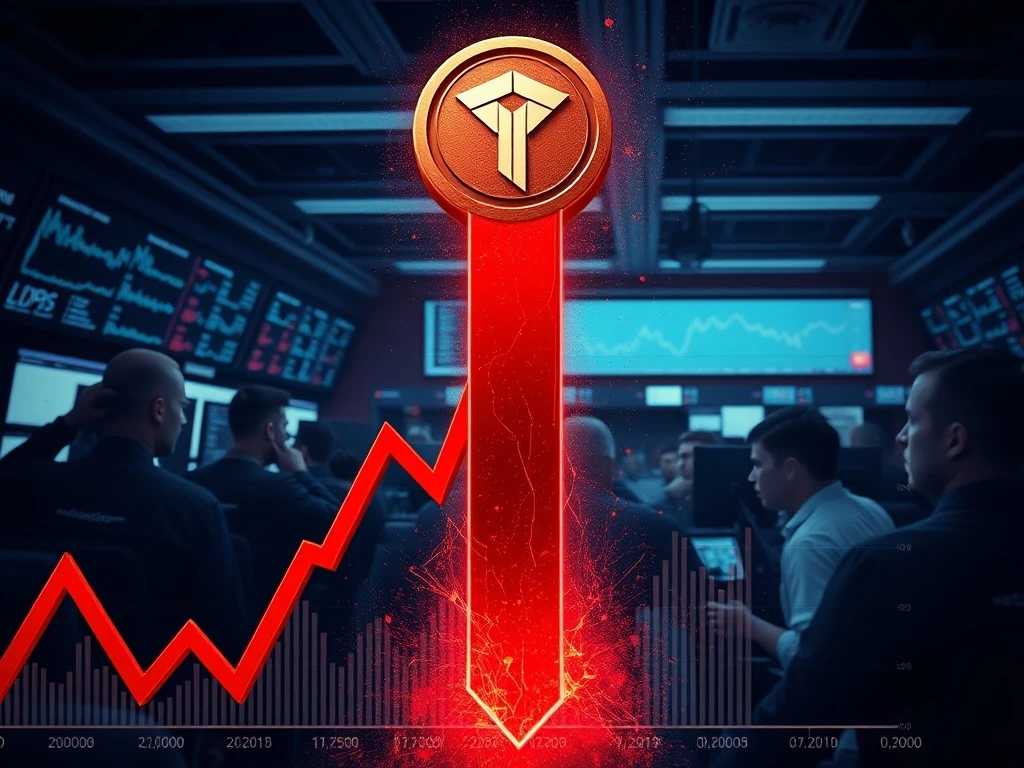 NFP token price crashing in cryptocurrency market downtrend