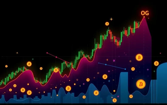 A visual representation of OG crypto's long-term growth trajectory, showing market resilience despite a recent sharp price surge and recovery.