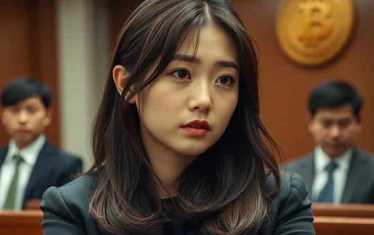 K-pop star Park Gyuri embroiled in a courtroom drama, reflecting the serious **Park Gyuri crypto fraud** allegations surrounding Pica Coin.