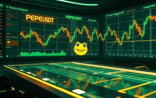 Charts showing Pepe price analysis with key technical indicators, signaling potential PEPEUSDT market shifts.