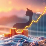 A dynamic chart illustrating POPCAT/USDT's significant crypto surge, with an upward trajectory towards the $0.92 resistance level.