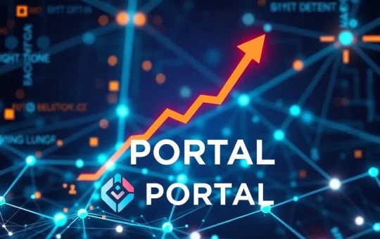 Visualizing the incredible +523% PORTAL crypto price surge, driven by advanced network upgrades and key strategic partnerships.