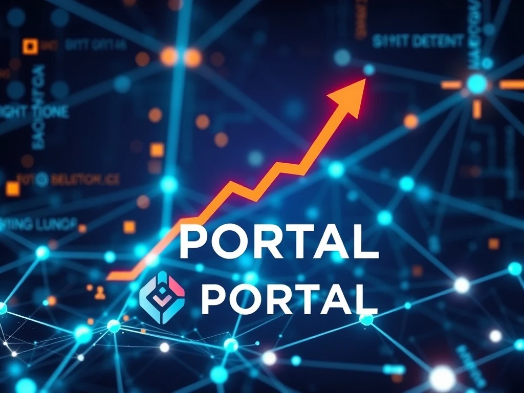 Visualizing the incredible +523% PORTAL crypto price surge, driven by advanced network upgrades and key strategic partnerships.