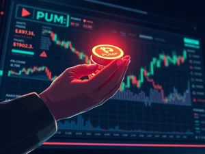 A graphic depicting a rapid PUMP token sale leading to significant institutional crypto profit, highlighting quick market exits.