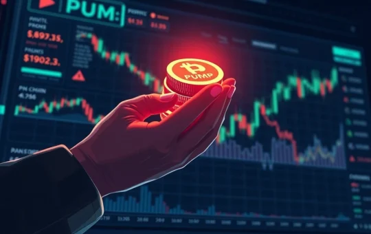 A graphic depicting a rapid PUMP token sale leading to significant institutional crypto profit, highlighting quick market exits.