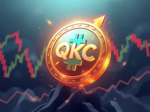 QKC cryptocurrency coin surging amid volatile market charts