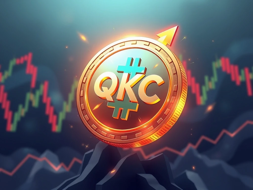 QKC cryptocurrency coin surging amid volatile market charts