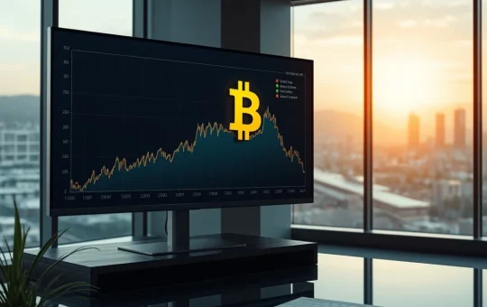 A corporate executive reviewing charts showing Refine Group's strategic Bitcoin treasury allocation, highlighting corporate Bitcoin adoption.