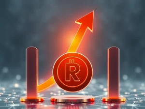 Render Token (RENDER) price chart showing consolidation between $2.70 and $5.50, with an upward arrow indicating a potential breakout.