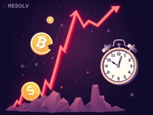 A chart showing a dramatic RESOLV price drop, illustrating the extreme crypto volatility and recent market correction.
