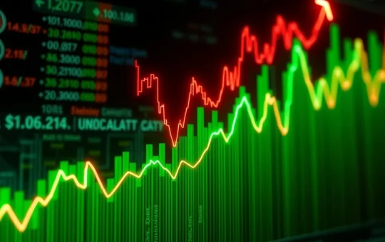 A red cryptocurrency chart line depicting the dramatic REZ crypto plunge, symbolizing market volatility and investor uncertainty.
