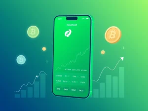 Robinhood crypto revenue growth dashboard with blockchain analytics