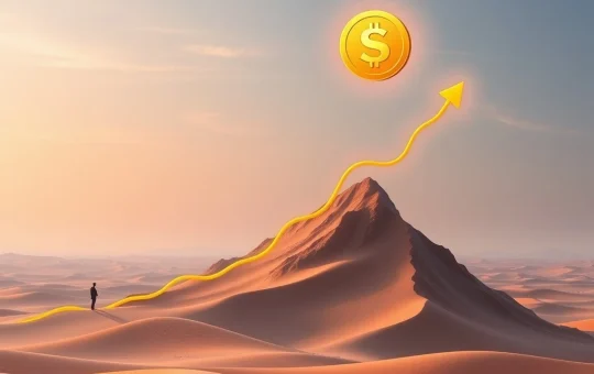 Graph showing SAHARA cryptocurrency's remarkable 60,475% surge, highlighting the impact of institutional interest and market stability.