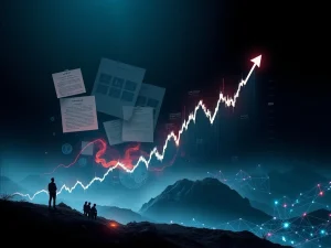 A dramatic chart showing SANTOS price volatility, reflecting regulatory scrutiny and leadership changes impacting the crypto market.