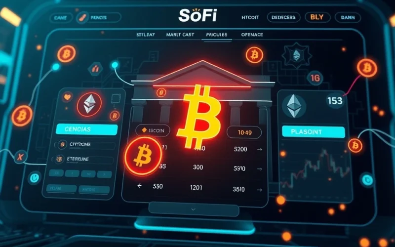 SoFi crypto ecosystem integrating banking and digital assets for staking and borrowing