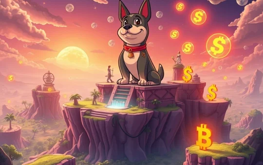 An illustrative image depicting Bonk's dominant position within the Solana blockchain ecosystem, symbolizing its high trading volume and market influence.