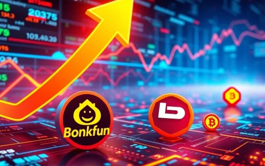 Solana News: Bonkfun's unprecedented crypto volume surge and market dominance over Pumpfun in the meme coin ecosystem.