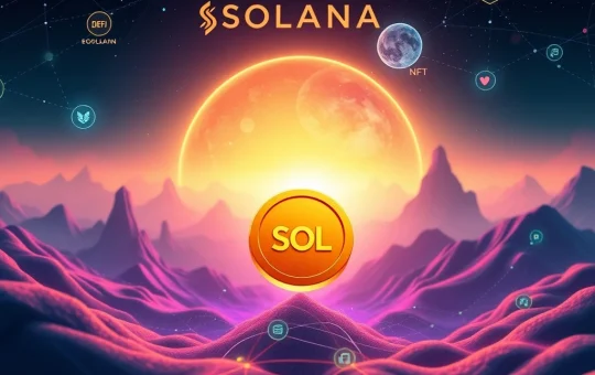 Solana blockchain with DeFi and NFT adoption driving demand for SOL