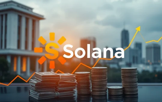 A chart showing significant Solana ETF inflows, symbolizing the growing institutional adoption of Solana.