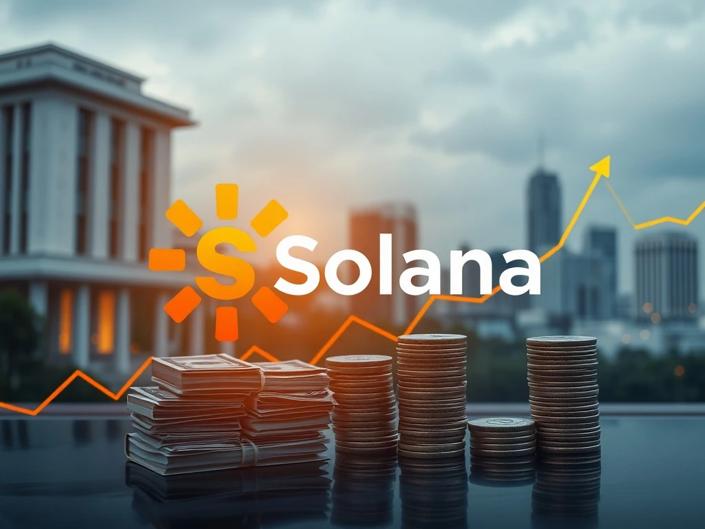 A chart showing significant Solana ETF inflows, symbolizing the growing institutional adoption of Solana.