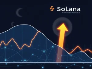 A visual depicting a sharp financial decline leading to a strategic pivot towards robust blockchain infrastructure, reflecting the Asymmetric Financial fund's transformation. Key for Solana News.