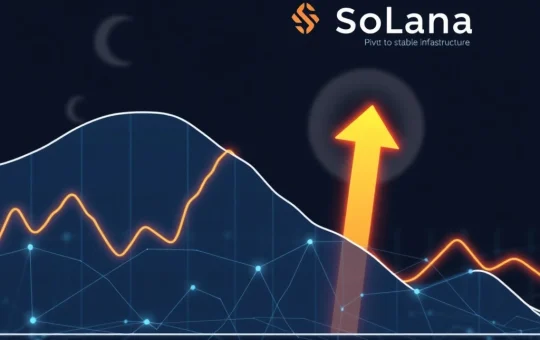A visual depicting a sharp financial decline leading to a strategic pivot towards robust blockchain infrastructure, reflecting the Asymmetric Financial fund's transformation. Key for Solana News.