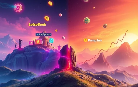 Visualizing the dramatic shift in the Solana launchpad ecosystem, with LetsBonk's ascendancy and Pump.fun's decline, impacting meme coin investing.